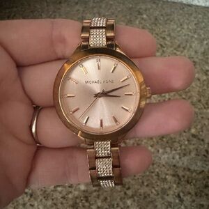 Michael Kors Women's Watch in Rose Gold with Crystal Accents